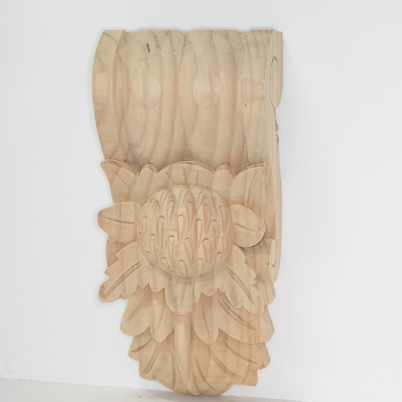 Large Hand Carved Pine Corbel WC XL Large Hand Carved Pine Corbel WC XL